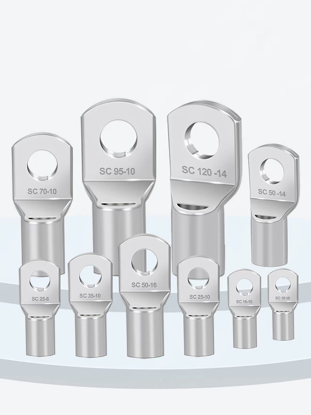 SC Series Tinned Copper Cable Lugs Heavy Duty Ring Terminals