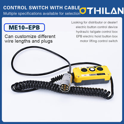 ME10-EPB Series Truck Tail Lift Pendant Control Switch with 3m Spiral Cable & 7-Pin Metal Plug