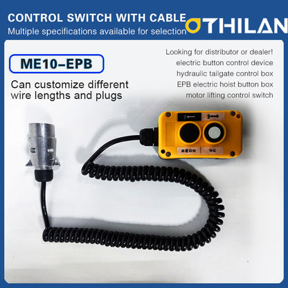 ME10-EPB Series Truck Tail Lift Pendant Control Switch with 3m Spiral Cable & 7-Pin Metal Plug