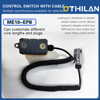 ME10-EPB Series Truck Tail Lift Pendant Control Switch with 3m Spiral Cable & 7-Pin Metal Plug