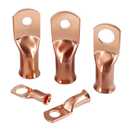 AWG US Standard Heavy Duty Pure Copper Cable Lugs Ring Terminals (8 AWG to 4/0)